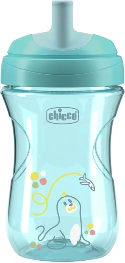 Chicco Advanced itatópohár szívószálas itatócsőrrel, teal, 266 ml, 12 hó+
