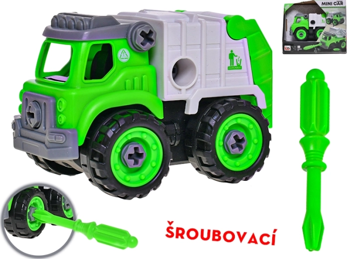 Csavarozható kukásautó 12,5 cm