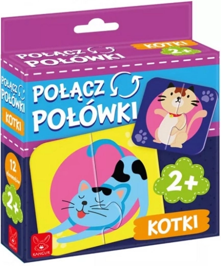Párosító puzzle vidám cicák