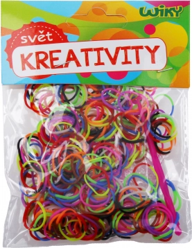 Varázslatos kétszínű fonógumik – színmix, 300 db tartozékokkal