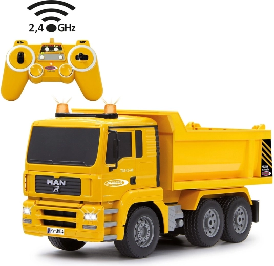Jamara hivatalosan licencelt MAN billenős teherautó távirányítással 2,4 GHz 1:20