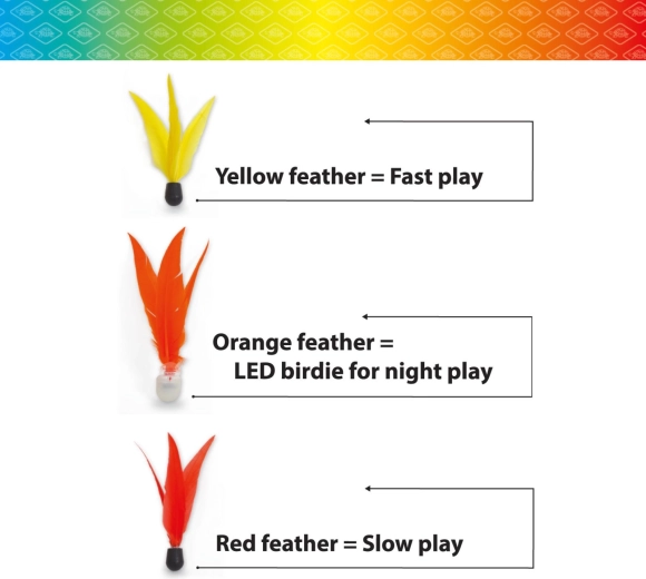 Schildkröt jazzminton pótlabdák, 3 db (LED-del)