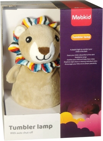 Bólogató játék és éjjeli lámpa – plüss oroszlán a legkisebbeknek