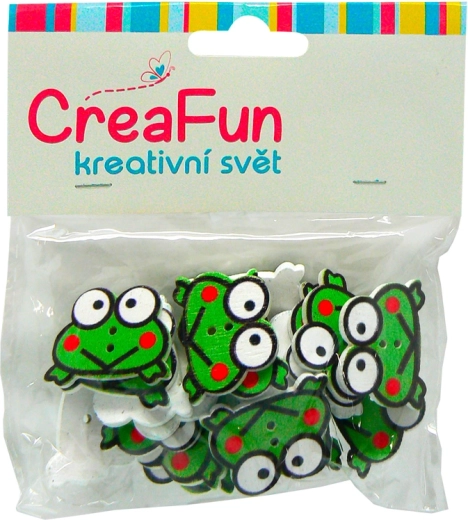 Fa gyöngyök béka 20 db 2,5 × 2 cm