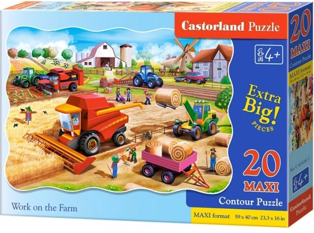 Maxi Puzzle 20 darabból Farmon dolgozni