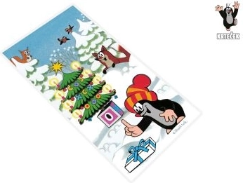 KRTEK karácsonyi ajándéktasak 21 × 40 cm