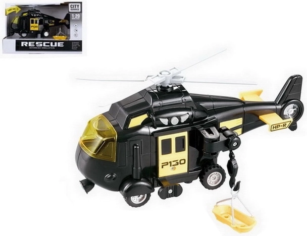 Mentőhelikopter fénnyel és hanggal