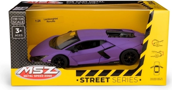 MSZ Lamborghini Revuelto lila fém autómodell 1:24