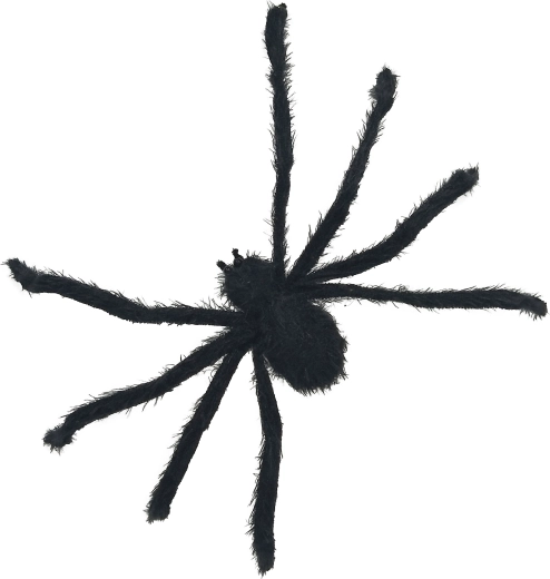 Nagy fekete pók Halloweenre, 77 cm