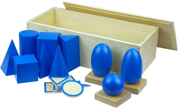 Moyo Montessori geometriai testek talpakkal és dobozzal