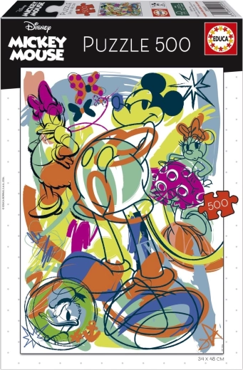 Educa Mickey és barátai puzzle, 500 darabos