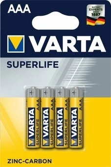 Varta Superlife AAA R03 cink-szén elemek 1,5 V, bliszter 4 db