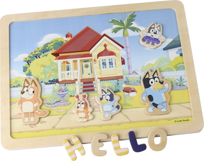 Bluey kétoldalas mágneses tábla – betűk és képek