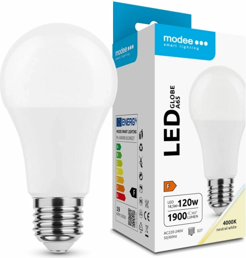 LED izzó Globe A65 18,5 W E27 4000 K 270°