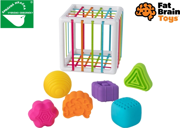 Érzékszervi bedobó játék rugalmas zsinórokkal FAT BRAIN InnyBin