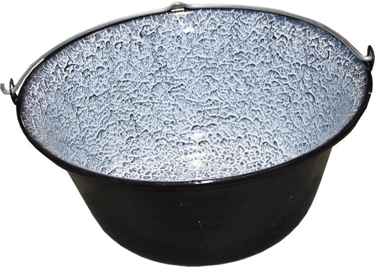 Zománcozott bogrács 14 l fekete