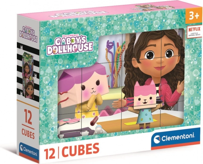 Képes kockák – Gabi bűvös háza – 12 kocka CLEMENTONI