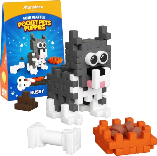 Mini Waffle Pocket Pets építőkészlet – husky