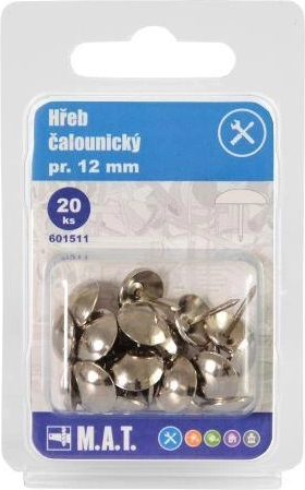 Kárpitszeg nikkel bevonattal 12 mm (20 db)