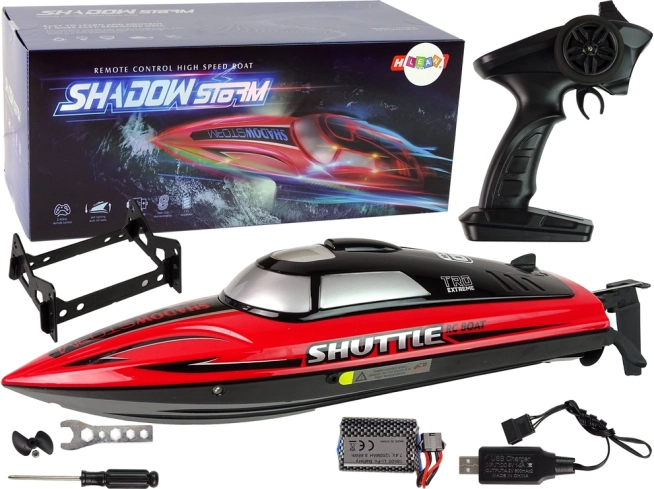 RC motorcsónak 2,4 GHz piros 20–25 km/h
