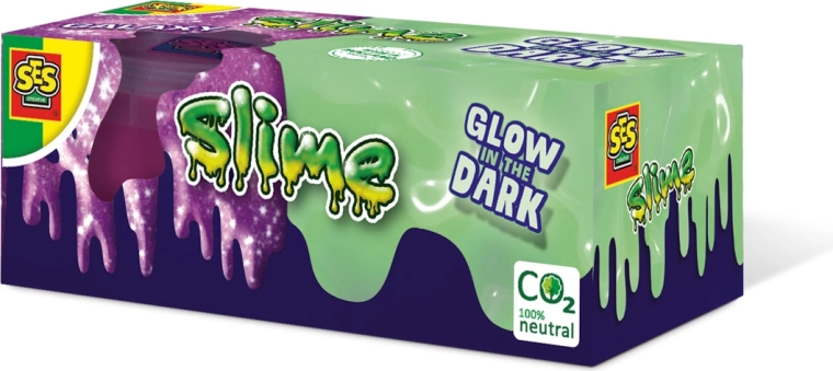 Sötétben világító slime csillámokkal, 2 db