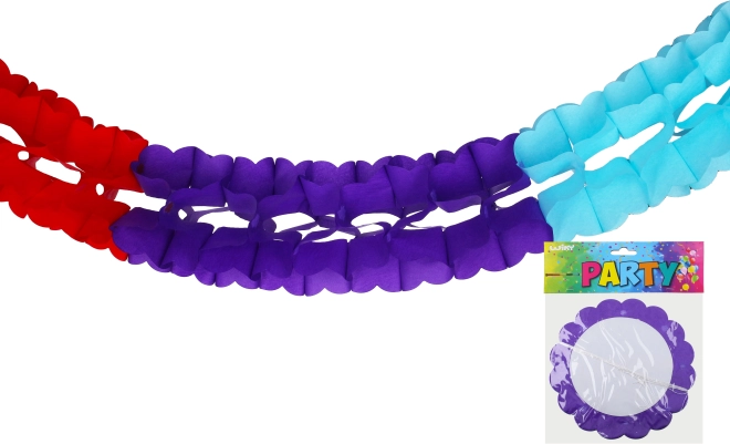 Színes papír girland 3 m