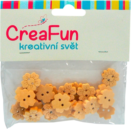 Napraforgós fa gombok 15 mm, 25 darabos készlet