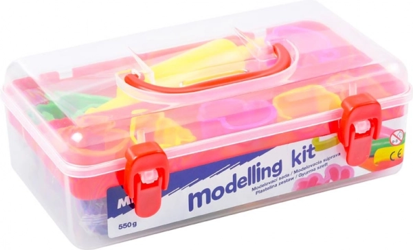 Gyurmakészlet 7 színnel, formákkal és hengerrel (550 g)