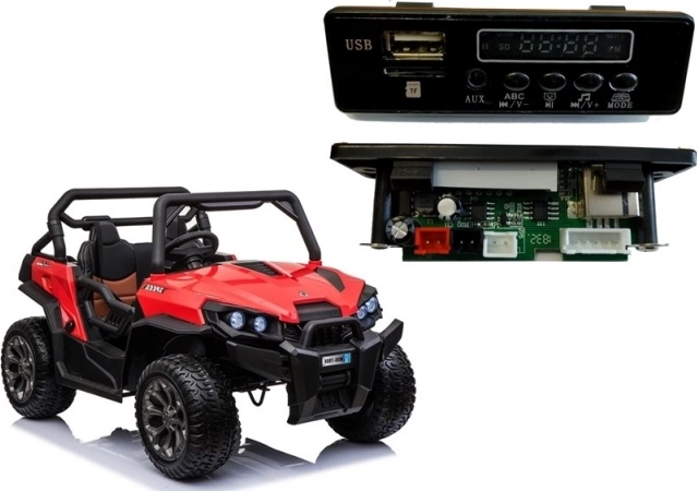 Zenei panel játékautóba akkumulátorról