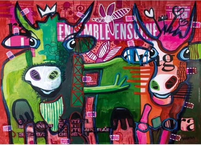 HEYE Puzzle Csíkos tehenek 1000 darab