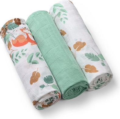 Babyono muszlin pelenkák Super Soft, menta, 70 × 70 cm, 3 db