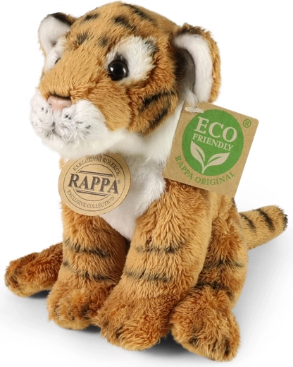 Rappa ülő plüss tigris, környezetbarát, 15 cm