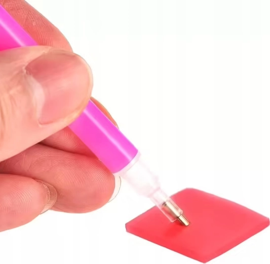 Gyémántszemes festés fehér állvánnyal 15 × 20 cm gyerekeknek