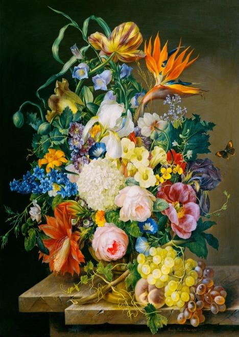 Élvezze a „Virágkompozíció” 1000 darabos kirakót