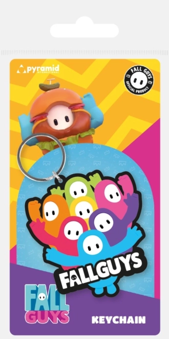 Gumírozott FALL GUYS kulcstartó