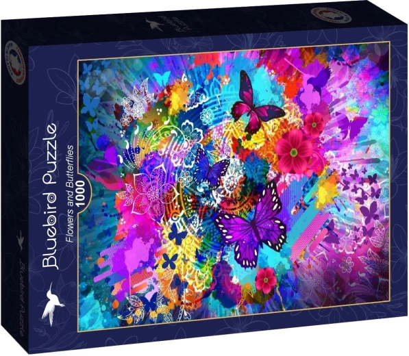 Bluebird puzzle Virágok és pillangók 1000 darabos