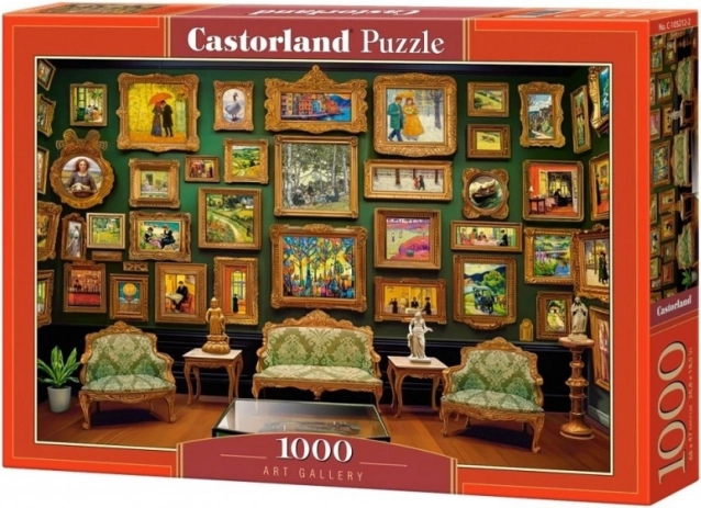1000 darabos puzzle Művészeti galéria képei a falon