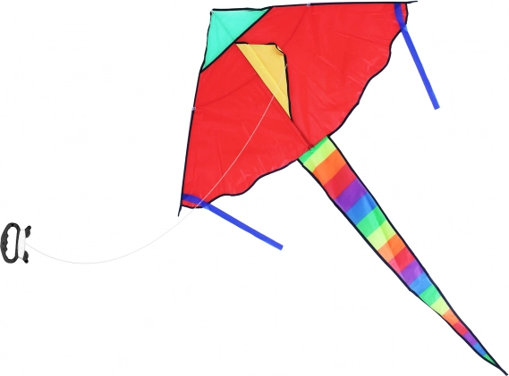 Nylon sárkány 120 × 70 cm, szivárványos farokkal