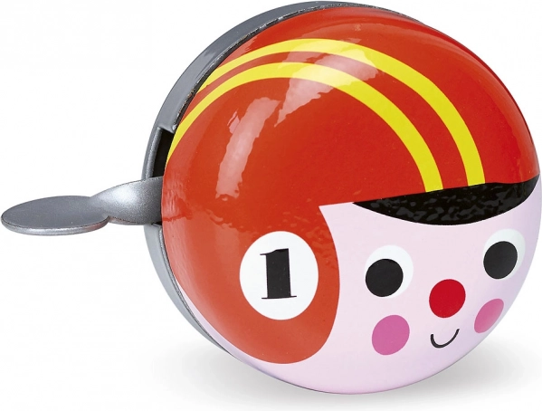 Retro piros kerékpár csengő lovas karikával