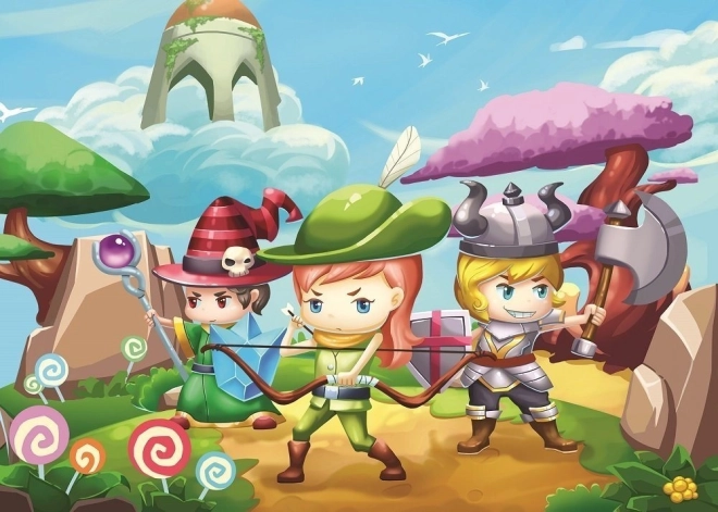 Három kis hős kirakó 50 darabbal