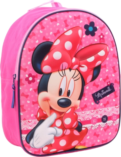 3D-s Minnie Mouse gyermek hátizsák, rózsaszín, 31 cm