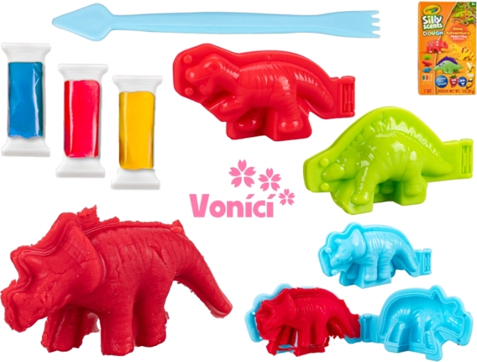 Crayola illatos gyurmakészlet dinoszauruszokkal, gyerek szett