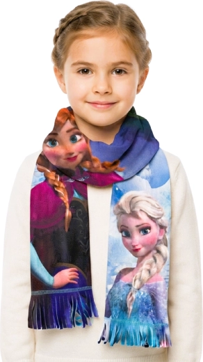 Gyermek polár sál Frozen Elsa és Anna kék