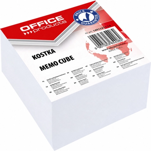 OFFICE PRODUCTS ragasztott jegyzettömb-kocka fehér 85 × 85 mm, 40 mm magasság - 1 db