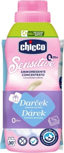 Chicco öblítő Baby Sensitive Virágos ölelés 750 ml + nedves törlőkendők 72 db ingyen