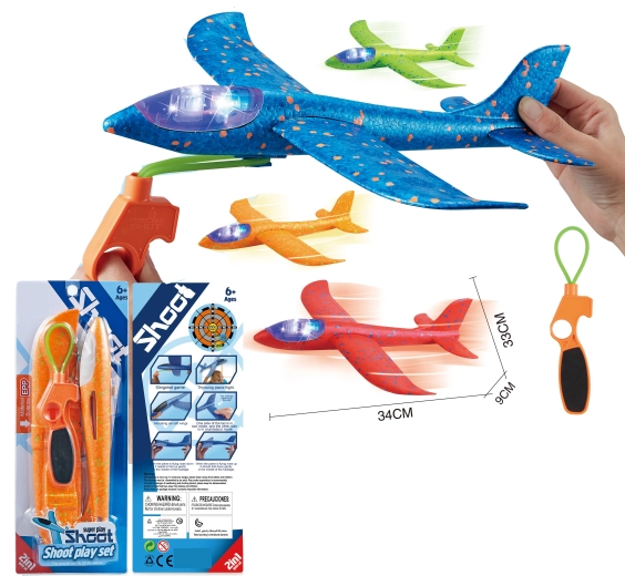 Kilövethető repülő LED fényekkel, 34 cm