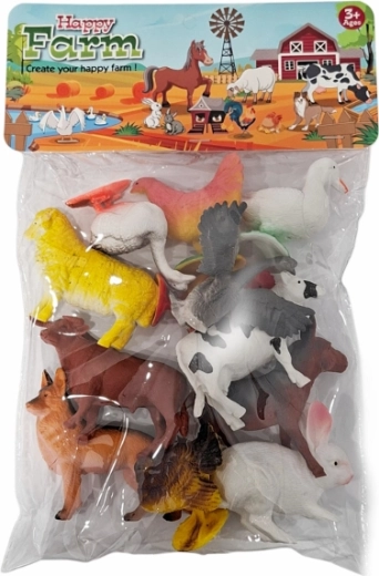 Állatok a farmon – 12 darabos haszonállat figura szett