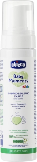 Chicco gyerek 2 az 1-ben sampon és kondicionáló Soufflé Baby Moments Kids 150 ml