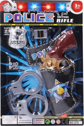 Rendőrségi készlet 23 cm-es pisztollyal és bilincsekkel