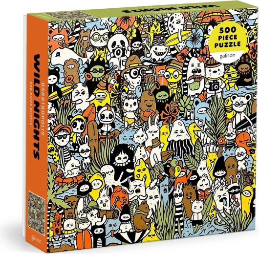 Galison négyzet alakú puzzle Vad éjszaka, 500 darabos